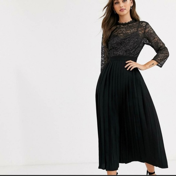 Little Mistress Dresses & Skirts - Black Pleated Dress